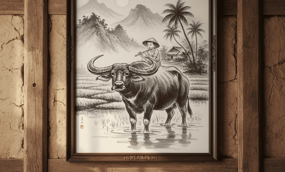 The buffalo appears widely in Vietnamese product design